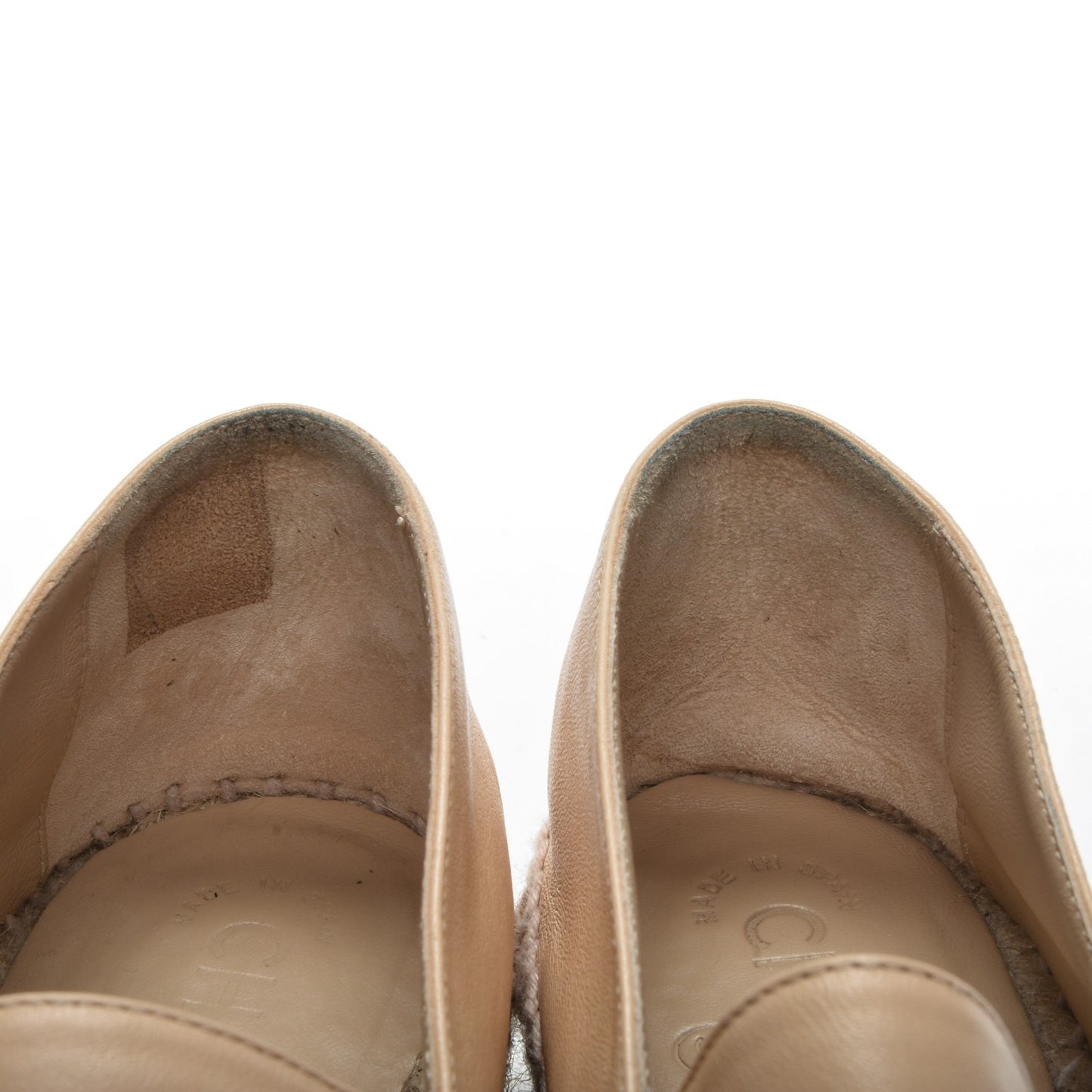 Lambskin CC Espadrilles 38 Beige Black