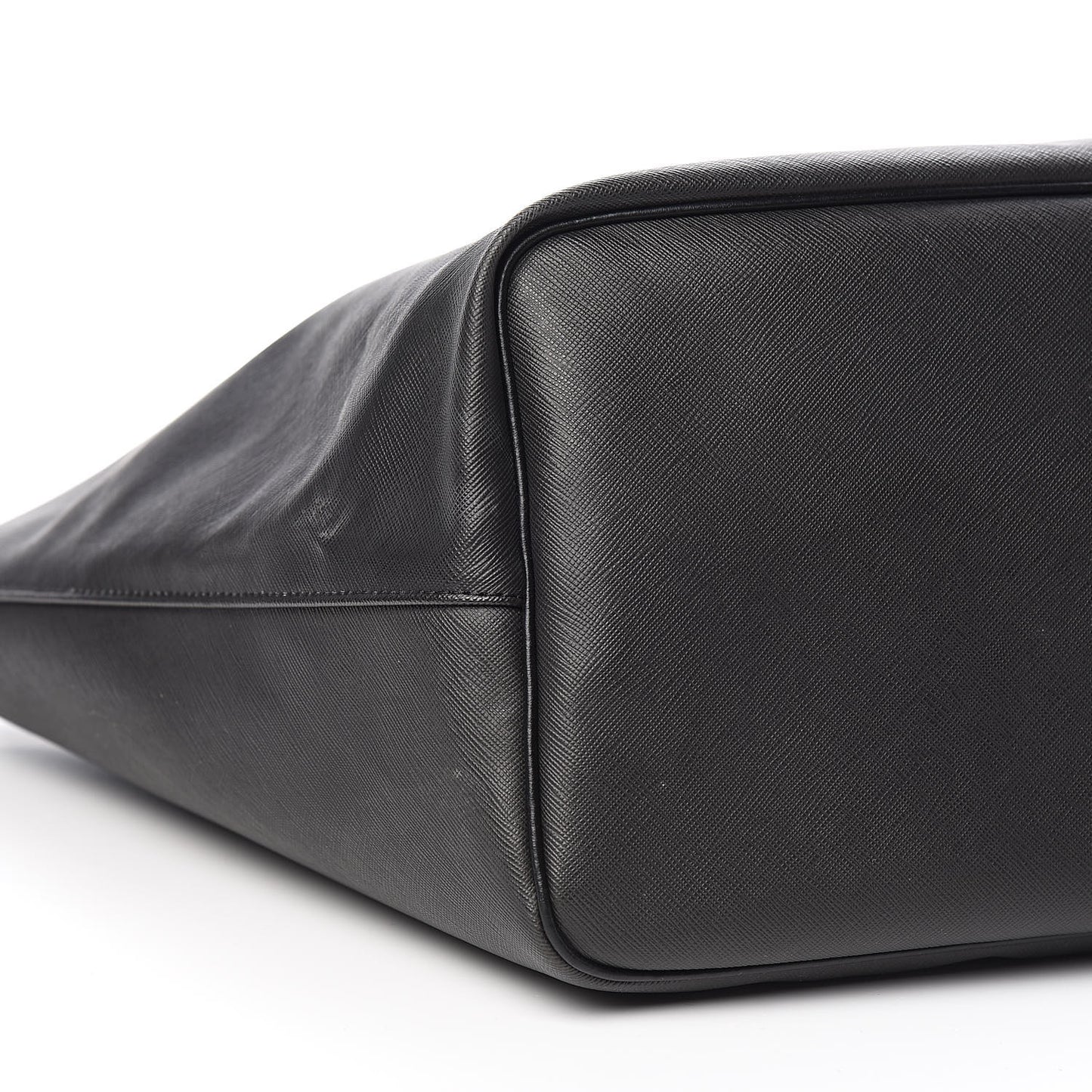 Textured Coated Canvas Rottweiler Pint Large Antigona Tote Black