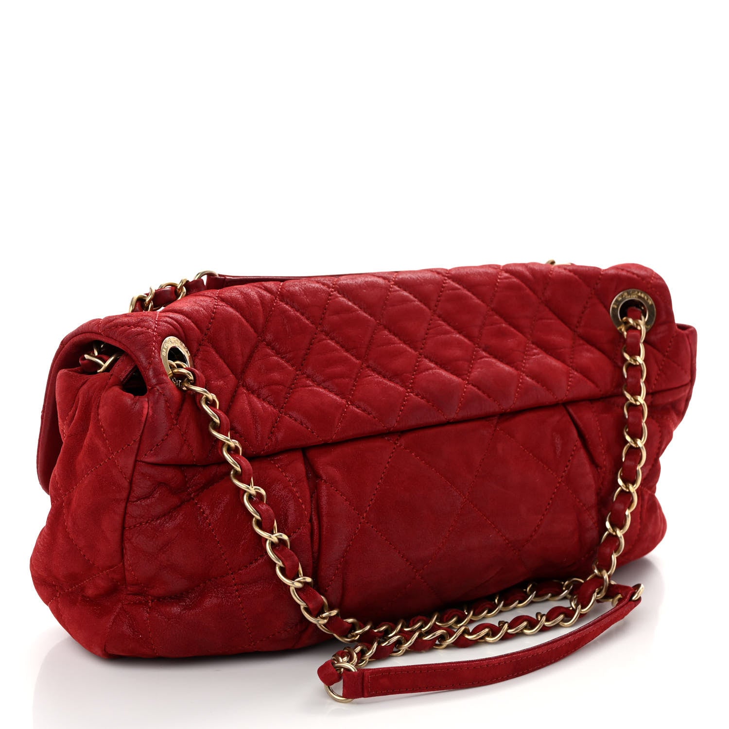 Chanel Iridescent Calfskin Large Chic Quilt Flap Red 3 of 10