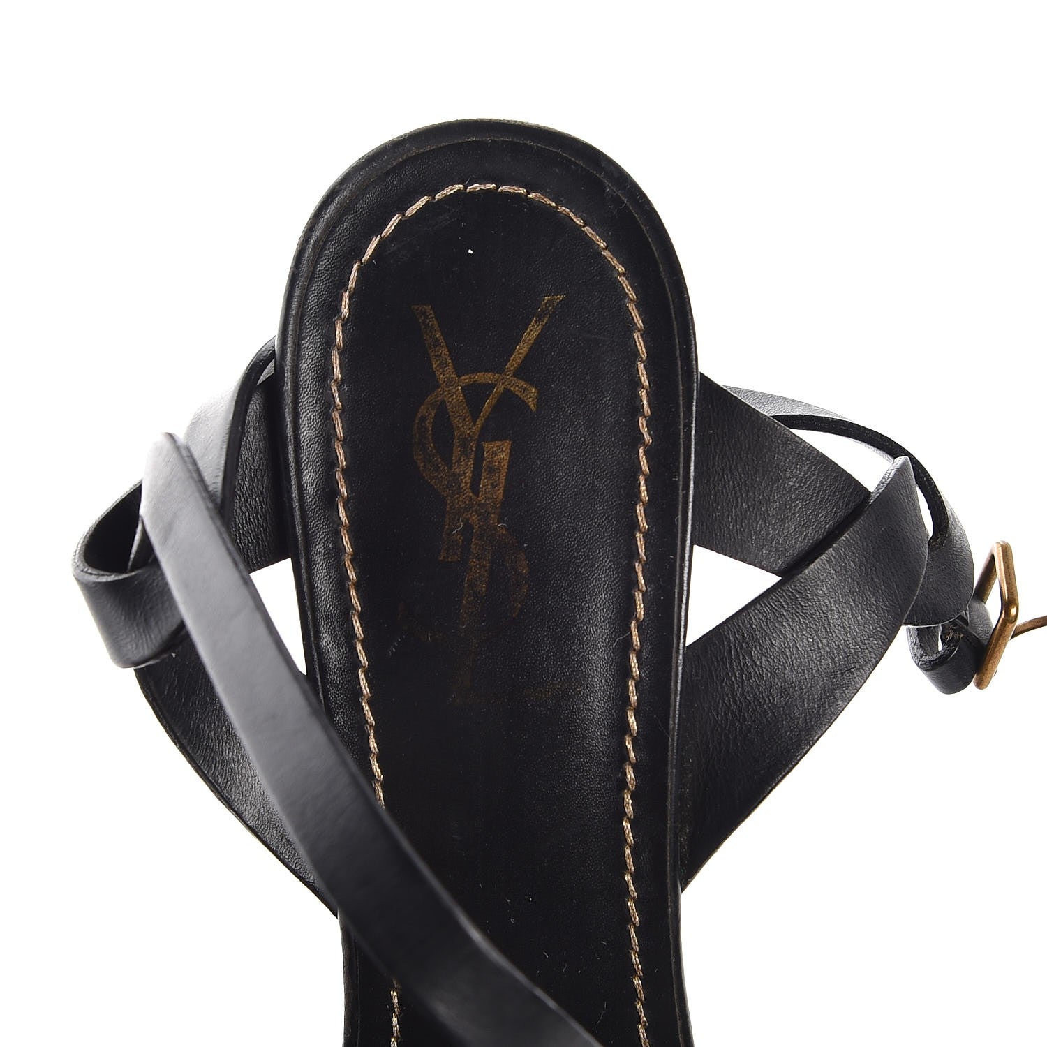 Louis Vuitton Calfskin Tribute 75 Platform Sandals 40 Black 8 of 11