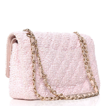 Chanel Tweed Medium Double Flap Pink 3 of 20