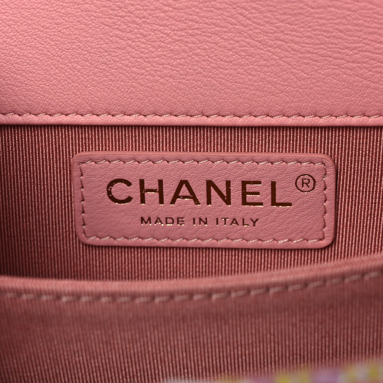 Chanel Calfskin Tweed Quilted North South Boy Flap Pink 6 of 11