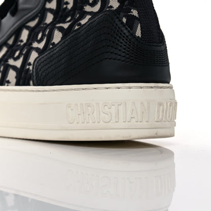 Christian Dior Technical Knit Calfskin Oblique Womens Walk'n Dior High Top Sneakers 38.5 Deep Blue 13 of 24
