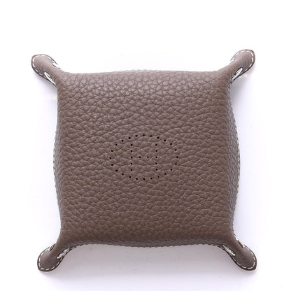 Hermes Taurillon Clemence Mises et Relances Change Tray Orange Etoupe 3 of 8