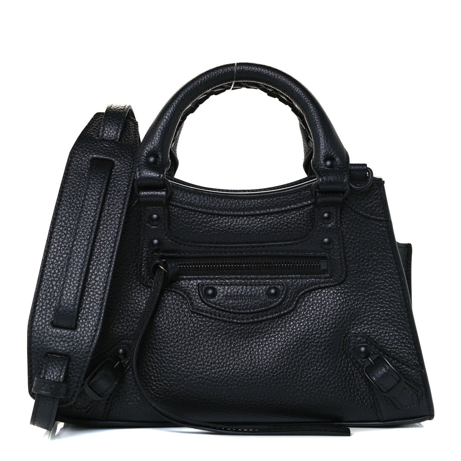 Balenciaga Grained Calfskin Neo Classic Black Hardware Mini City Black 1 of 10