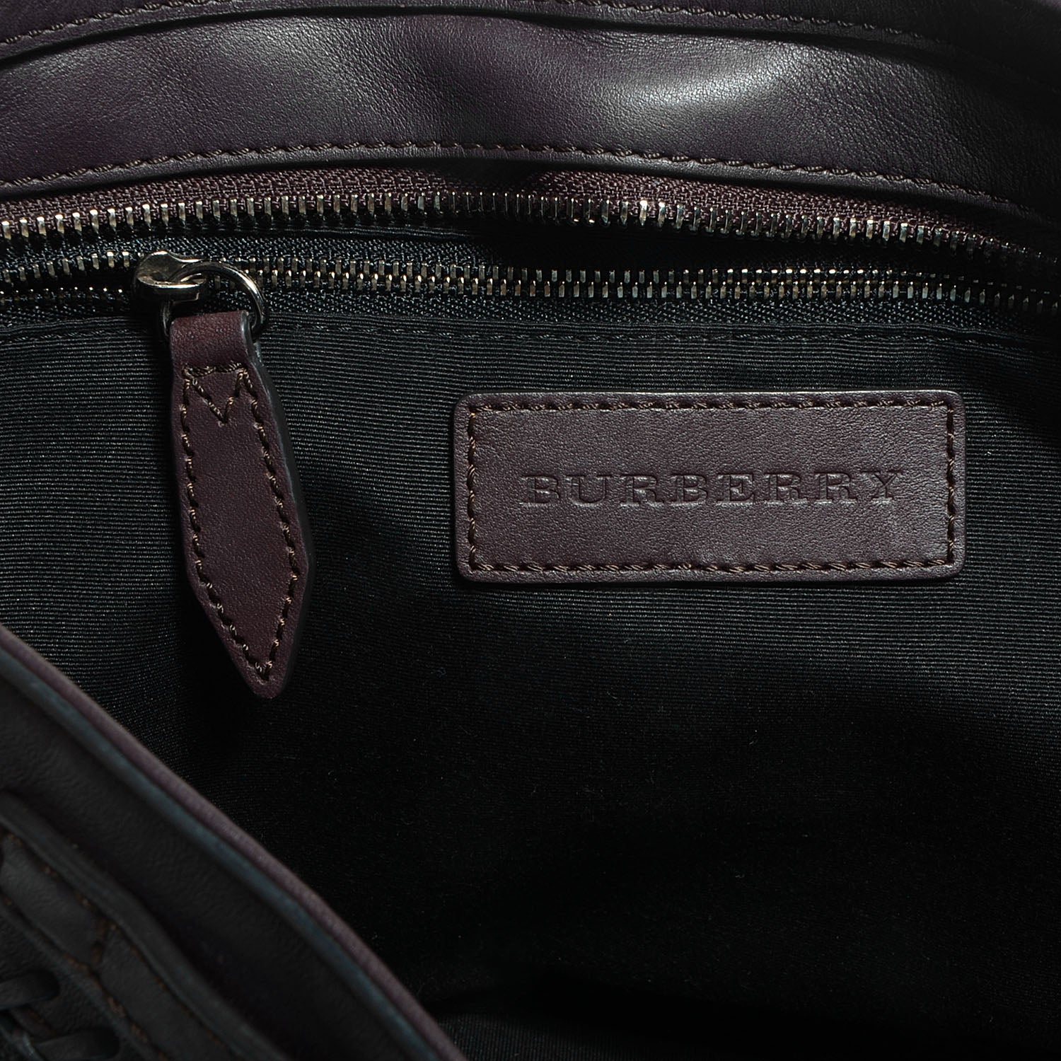 Burberry Soft Leather Waltham Plum 10 of 13