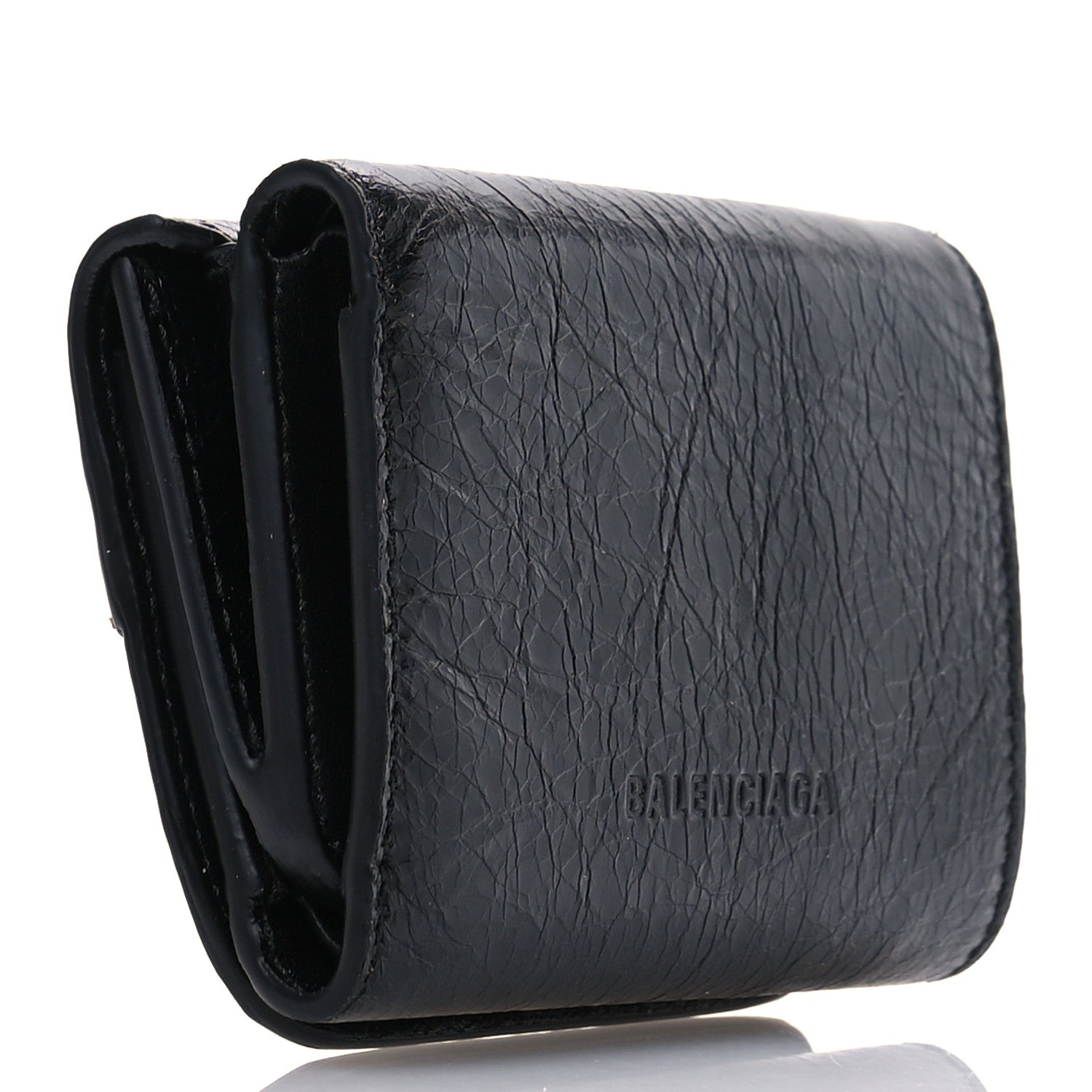 Balenciaga Agneau Arena Le Cagole Mini Wallet Black 3 of 8