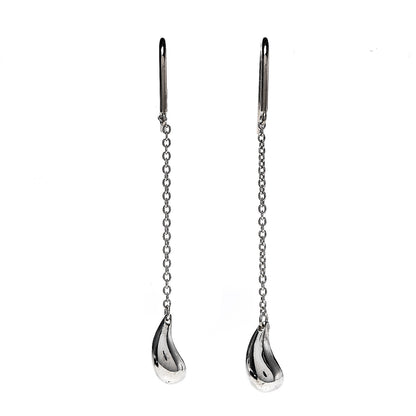 Tiffany Sterling Silver Elsa Peretti Teardrop Hook Earrings 1 of 4