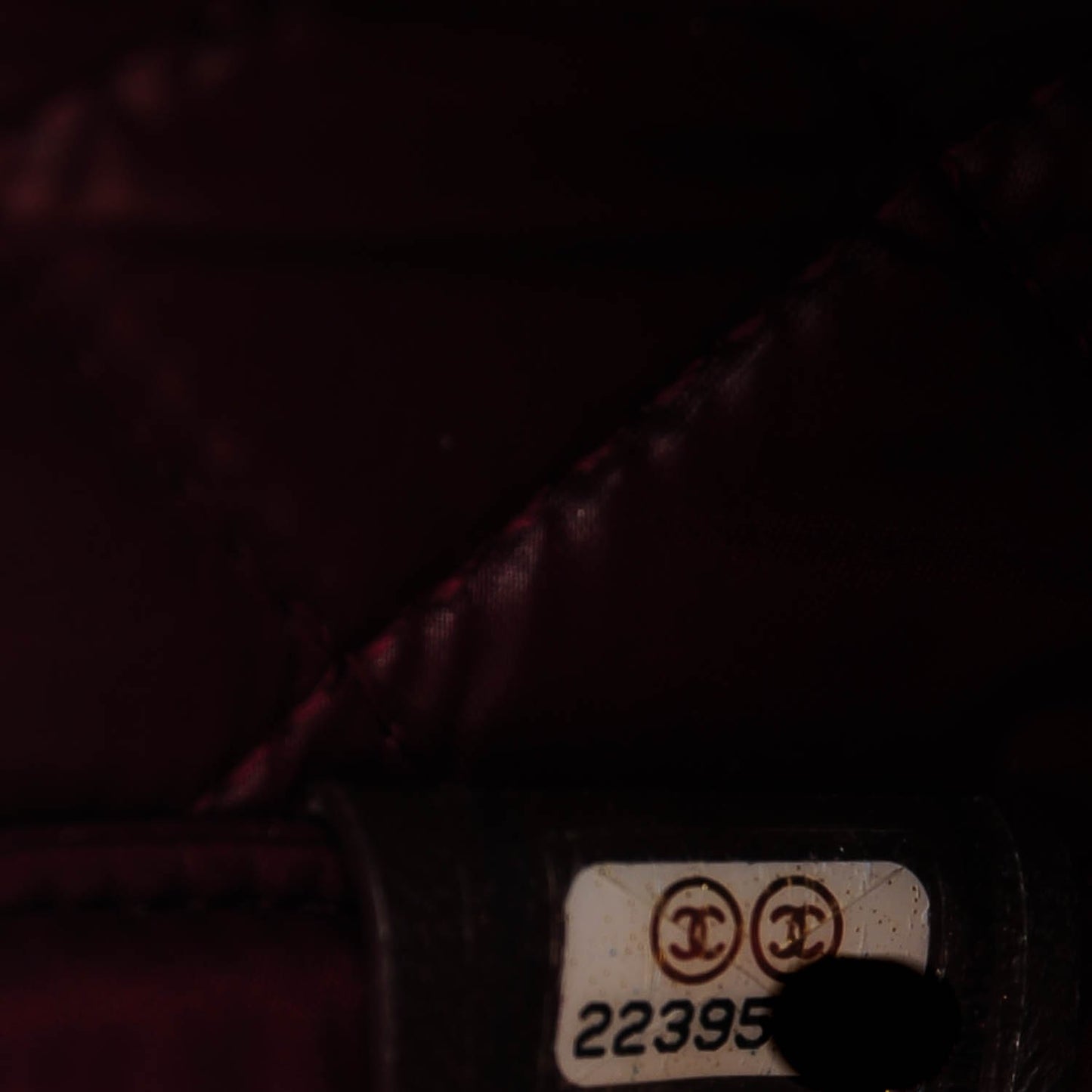 Lambskin Quilted Large Vanity Pouch Black