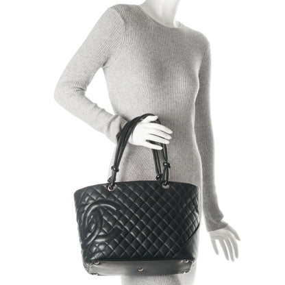 Chanel Calfskin Quilted Large Cambon Tote Black 2 of 7