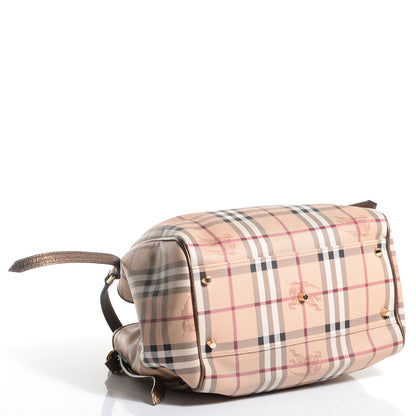 Burberry Haymarket Check Small Canterbury Tote Antique Gold 4 of 7