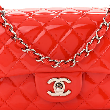 Chanel Patent Calfskin Quilted Mini Rectangular Flap Red 8 of 10