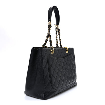 Chanel Caviar Quilted Grand Shopping Tote GST Black 3 of 10