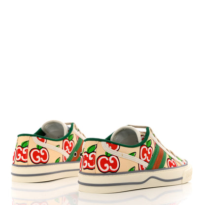 Gucci Canvas Web GG Apple Womens 1977 Tennis Sneakers 36 Ivory Red Mystic White New Shamarock 4 of 8