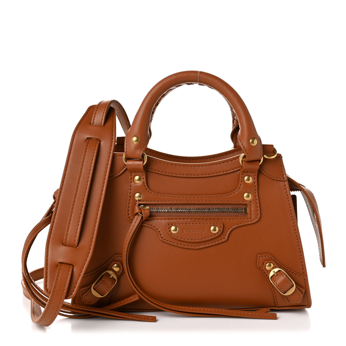 Balenciaga Smooth Calfskin Neo Classic Gold Hardware Mini City Camel 1 of 10