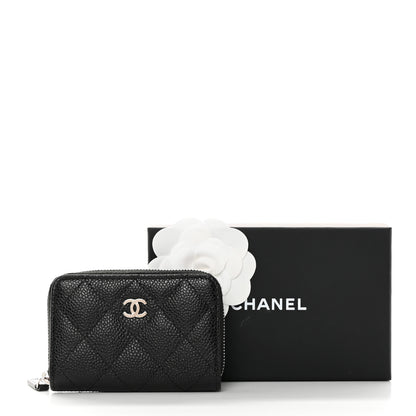 Chanel Caviar Quilted Zip Coin Purse Black 10 of 10