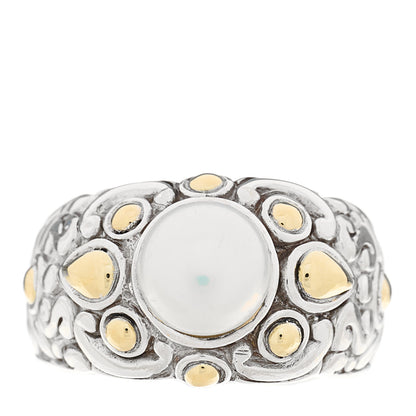 John Hardy Sterling Silver 18K Yellow Gold Pearl Jaisalmer Ring 57 8 1 of 4