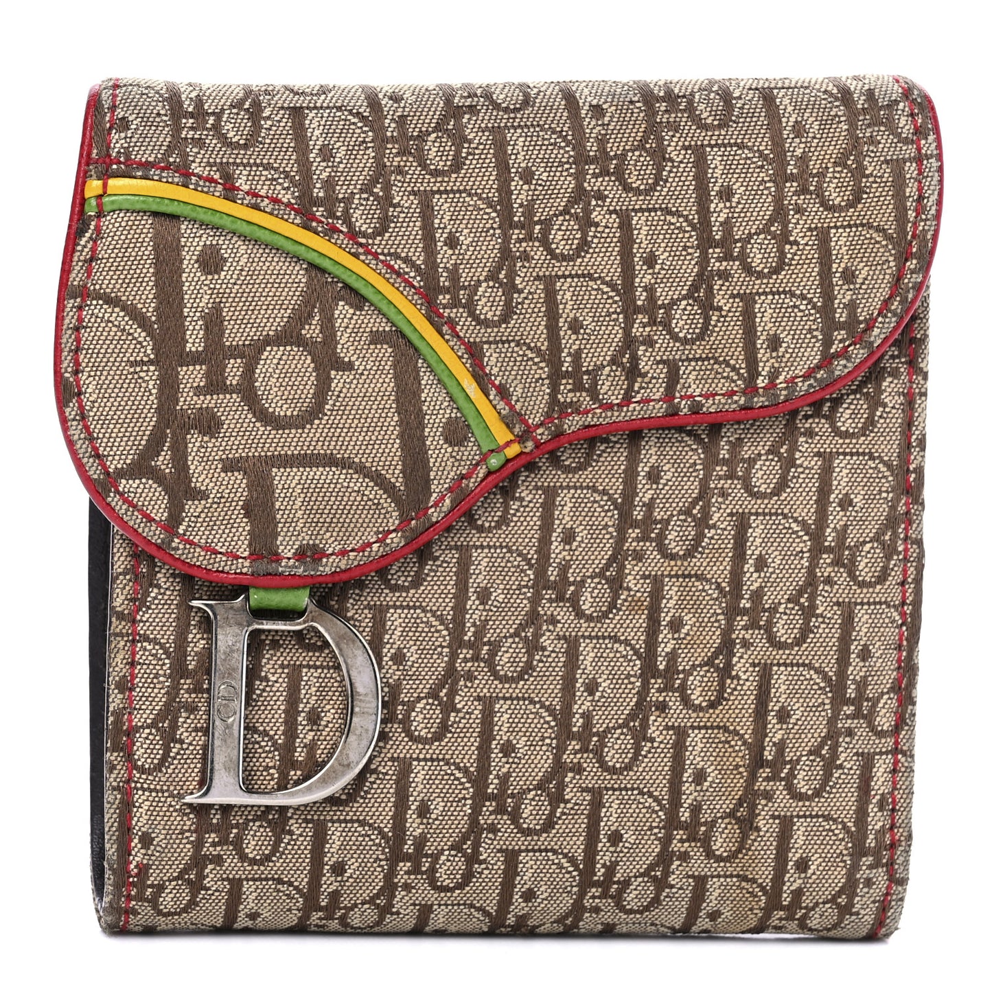 Monogram Rasta Saddle Wallet Beige