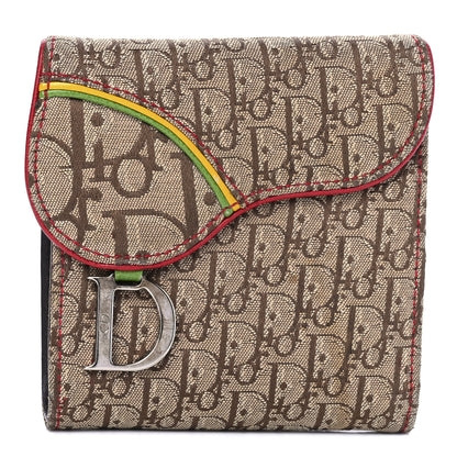Christian Dior Monogram Rasta Saddle Wallet Beige 1 of 9