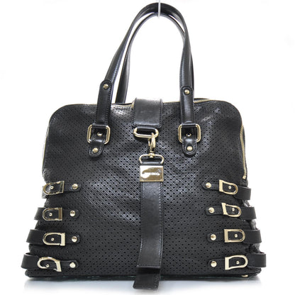 Jimmy Choo Leather Perforated Blythe Tote Black 1 of 9