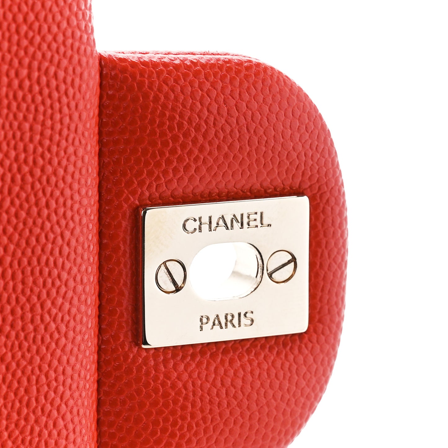 Caviar Quilted Medium Double Flap Red