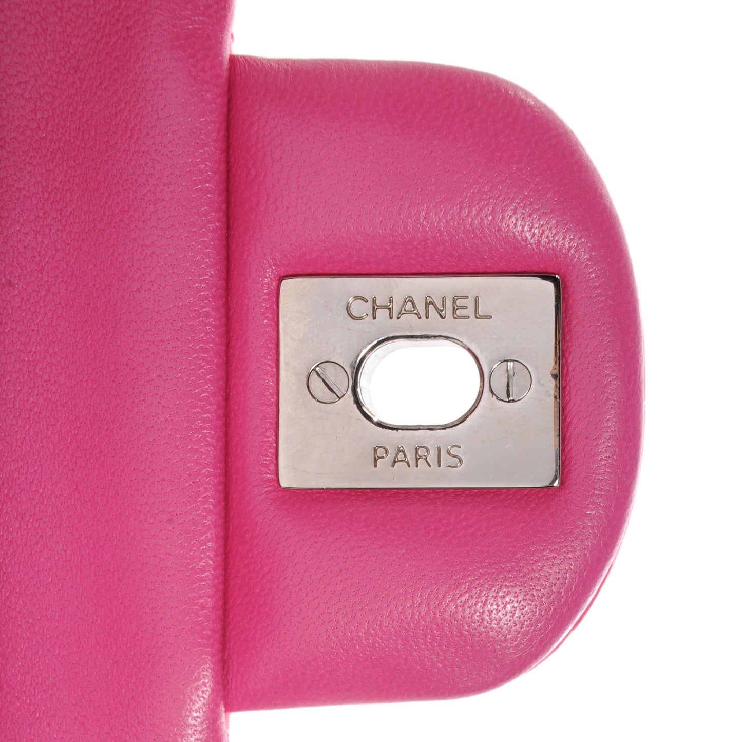 Patent Quilted Medium Double Flap Pink