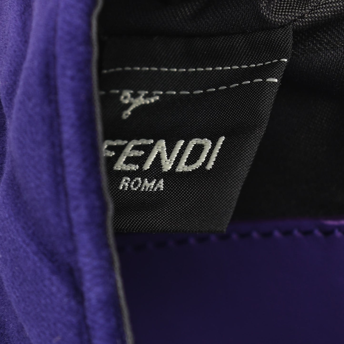 Velluto FF Embossed Mini Baguette Viola Plus