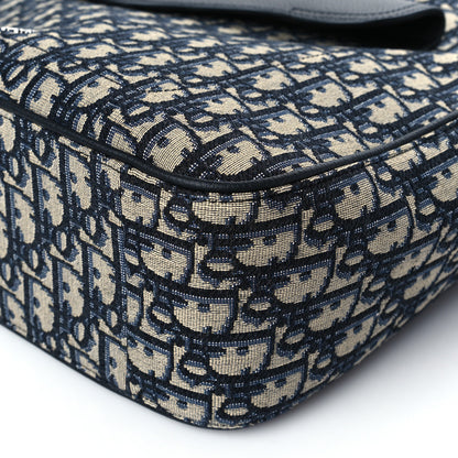 Christian Dior Oblique Saddle Tote Beige Black 9 of 9