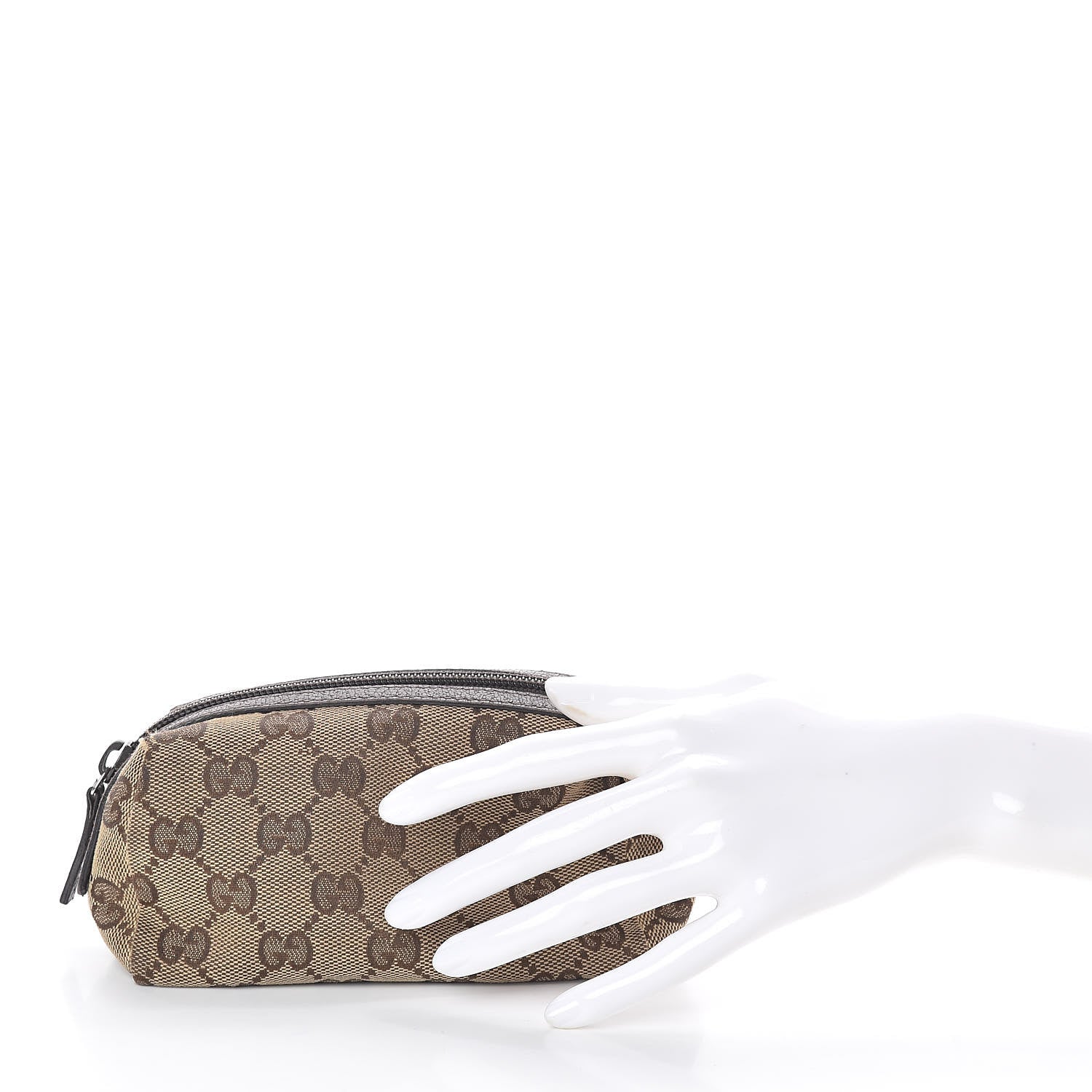 Gucci Monogram Small Balthus Cosmetic Case Beige Ebony Cocoa 2 of 8