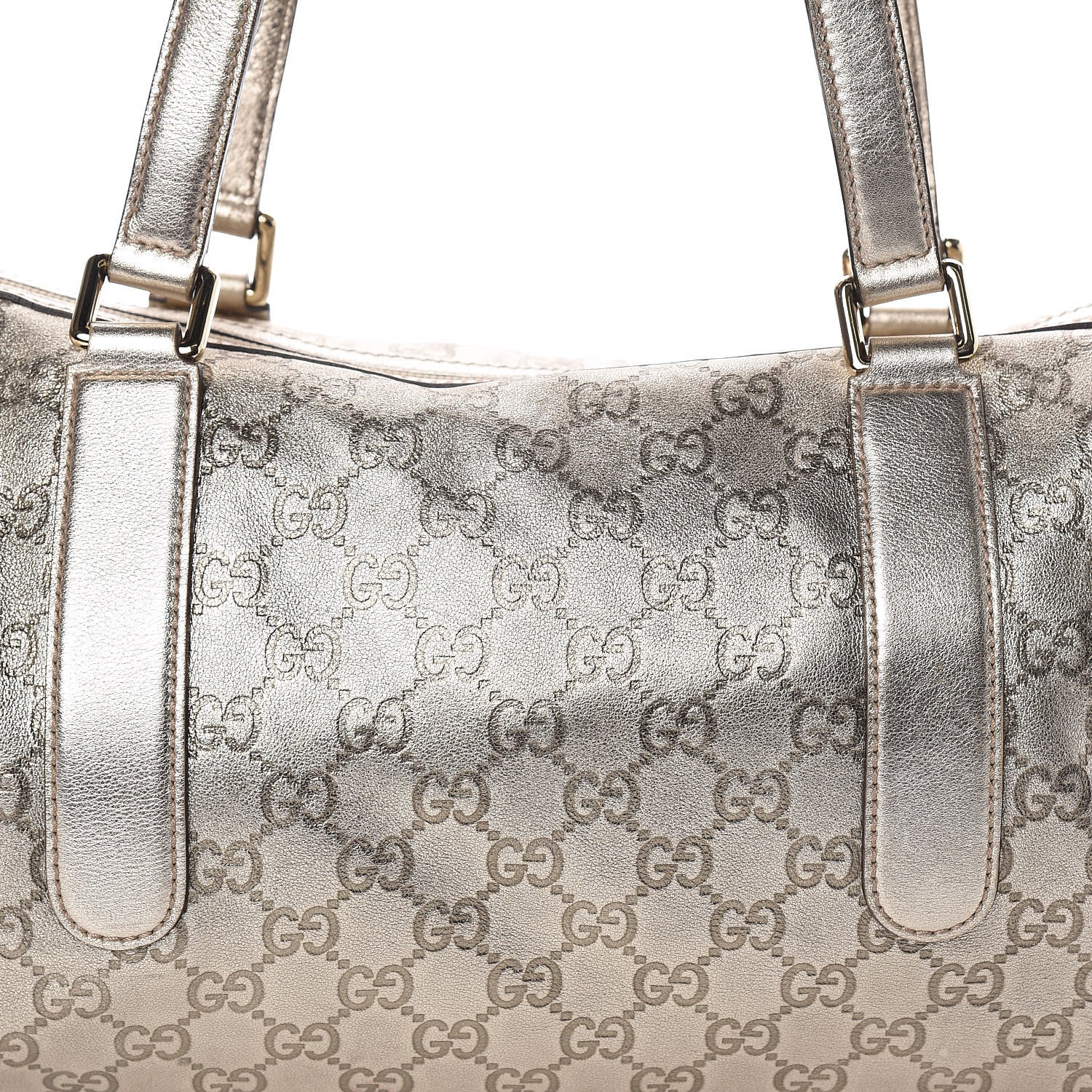 Gucci Metallic Guccissima Boston Gold 10 of 10