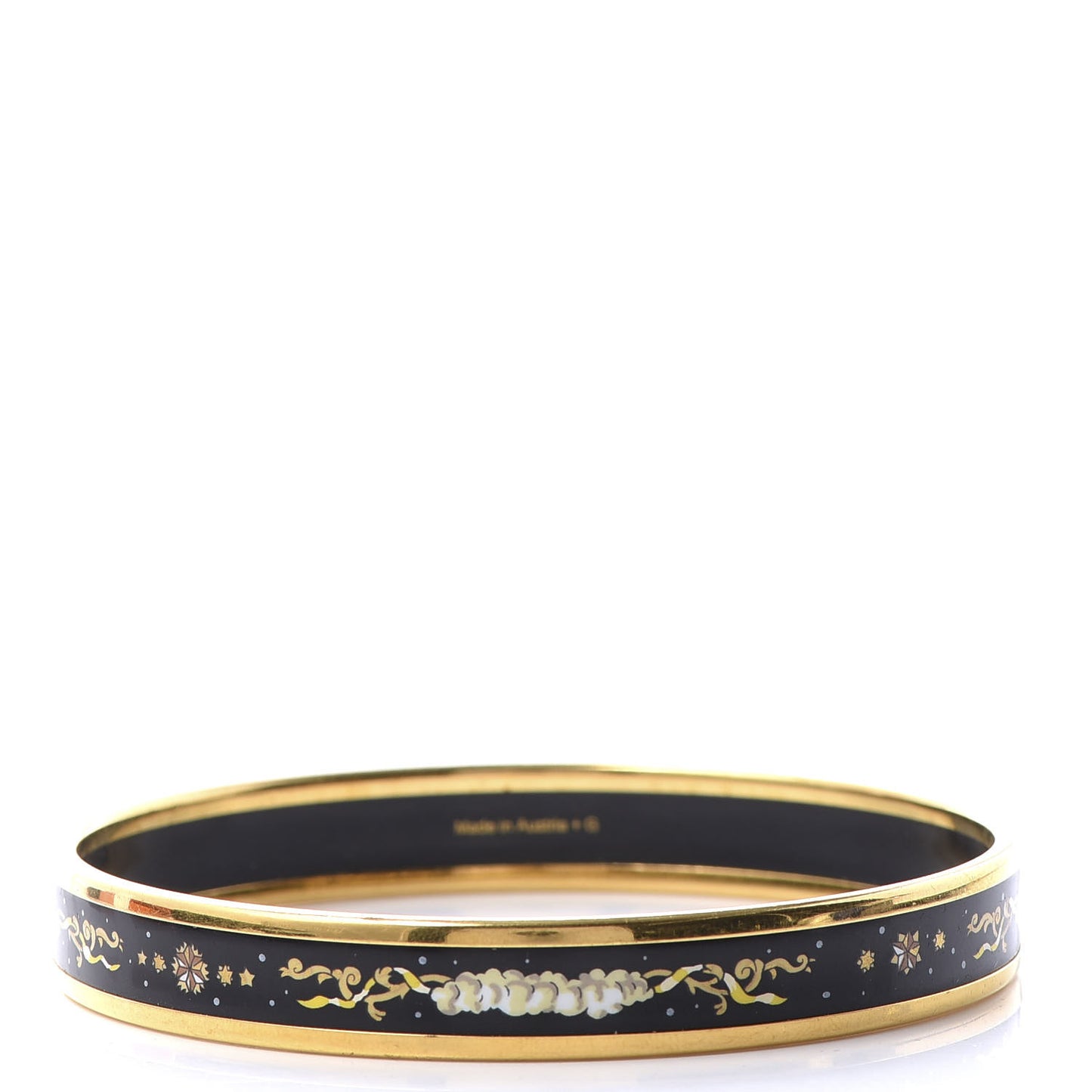 Enamel Printed Celestial Mythology Narrow Bracelet 70 Black