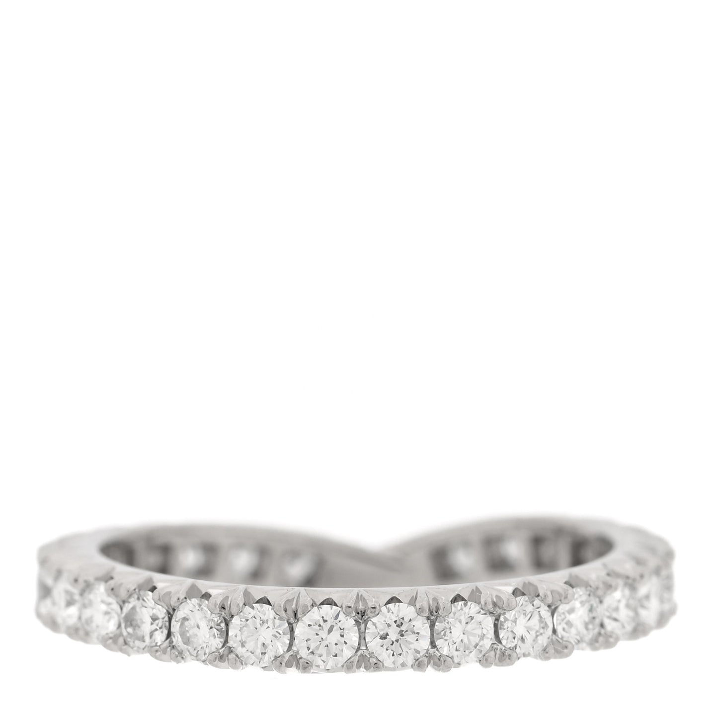 Platinum Diamond Ribbon Wedding Band Ring 47 4.25