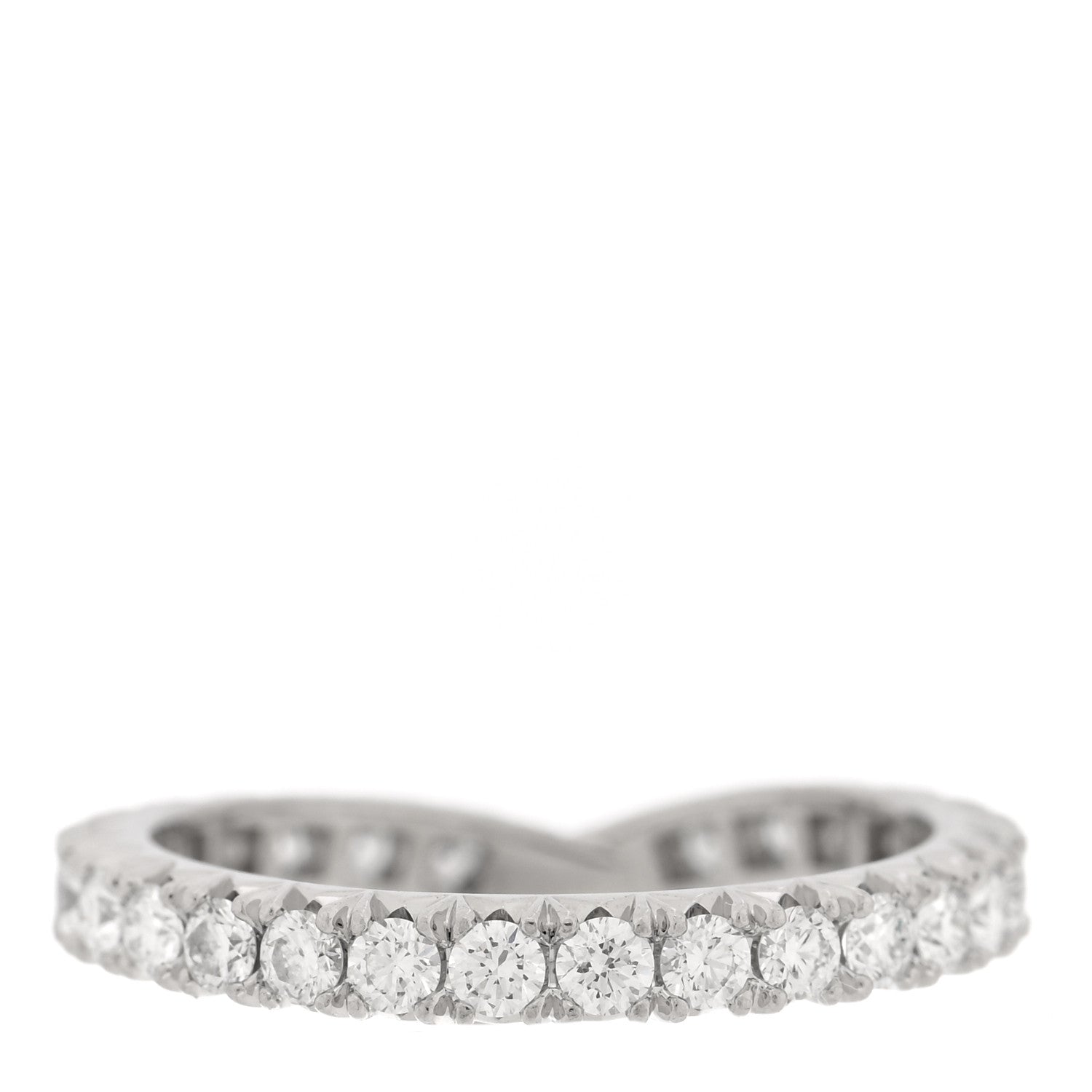 Harry Winston Platinum Diamond Ribbon Wedding Band Ring 47 4.25 3 of 4
