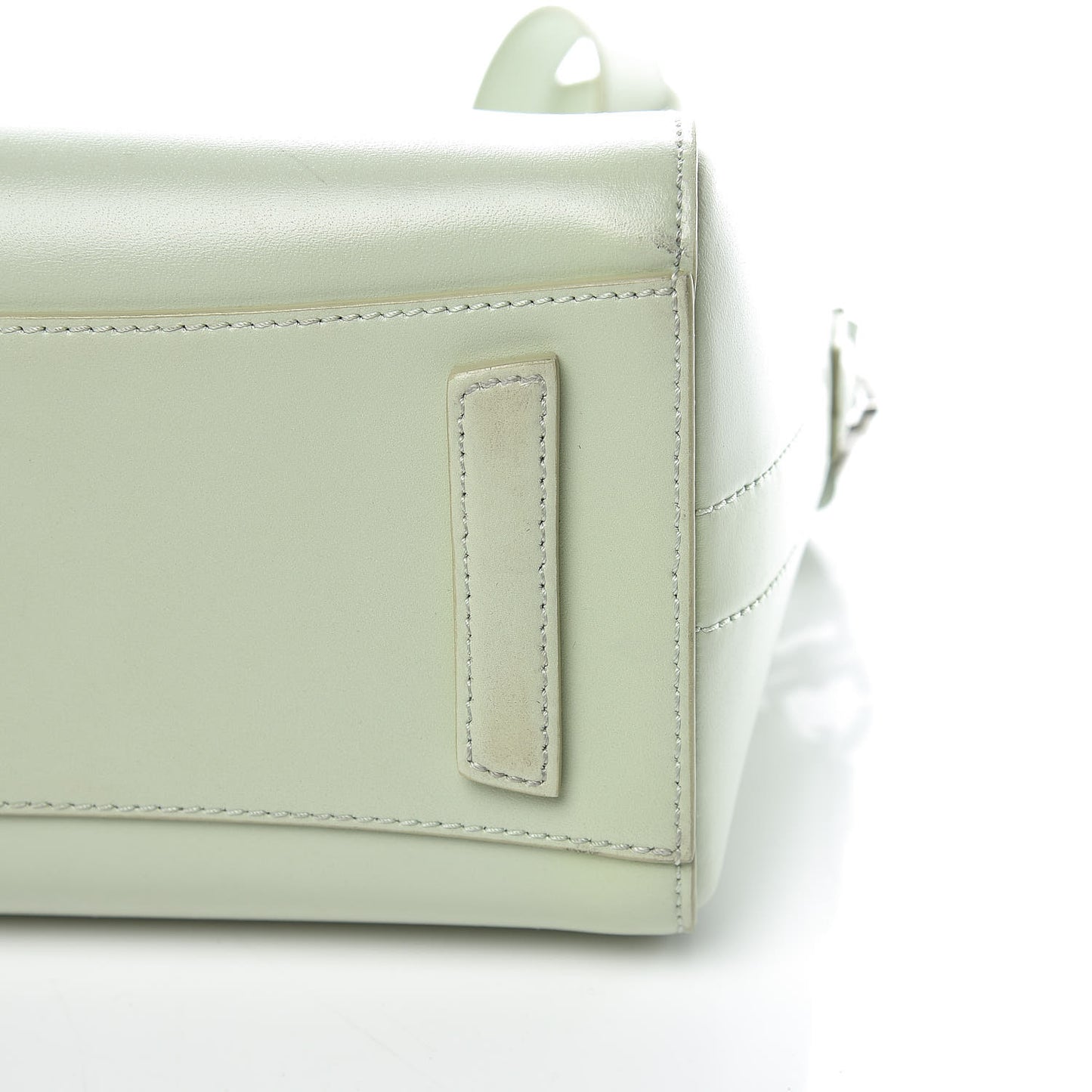 Shiny Lord Calfskin Mini Antigona Aqua Green