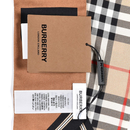 Burberry Silk Vintage Check Logo Print Skinny Scarf 3 of 3