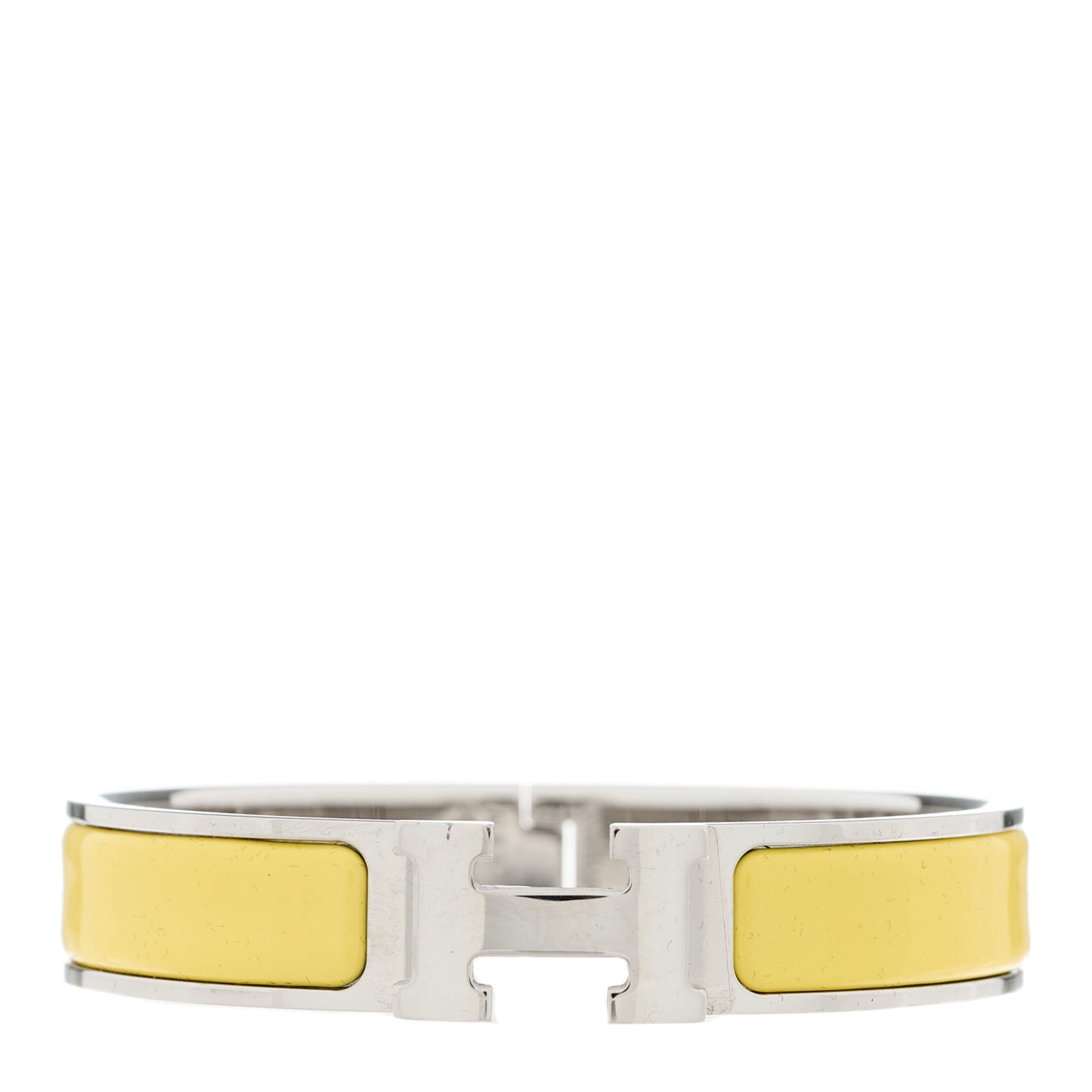 Enamel Narrow Clic Clac H Bracelet PM Jaune D'Or
