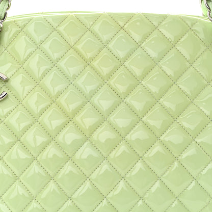 Chanel Patent Quilted Large Just Mademoiselle Bowling Bag Light Green 9 of 12