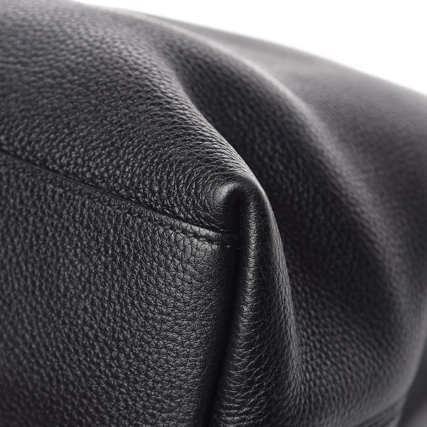 Pebbled Calfskin Studded Medium Soho Chain Shoulder Bag Black