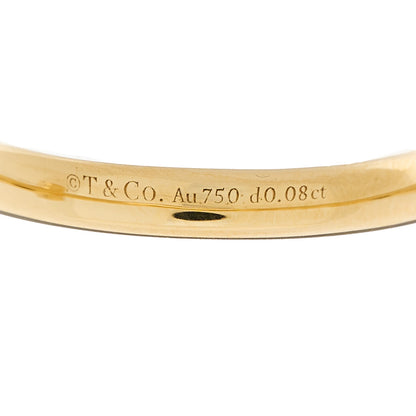 Tiffany 18K Yellow Gold Diamond T T1 Ring 57 8 4 of 5