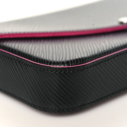 Louis Vuitton Epi Pochette Felicie Black Hot Pink 8 of 10