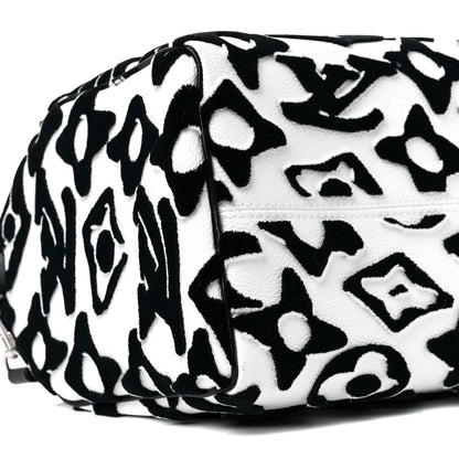 Louis Vuitton X UF Tufted Monogram Speedy Bandouliere 25 White Black 8 of 9