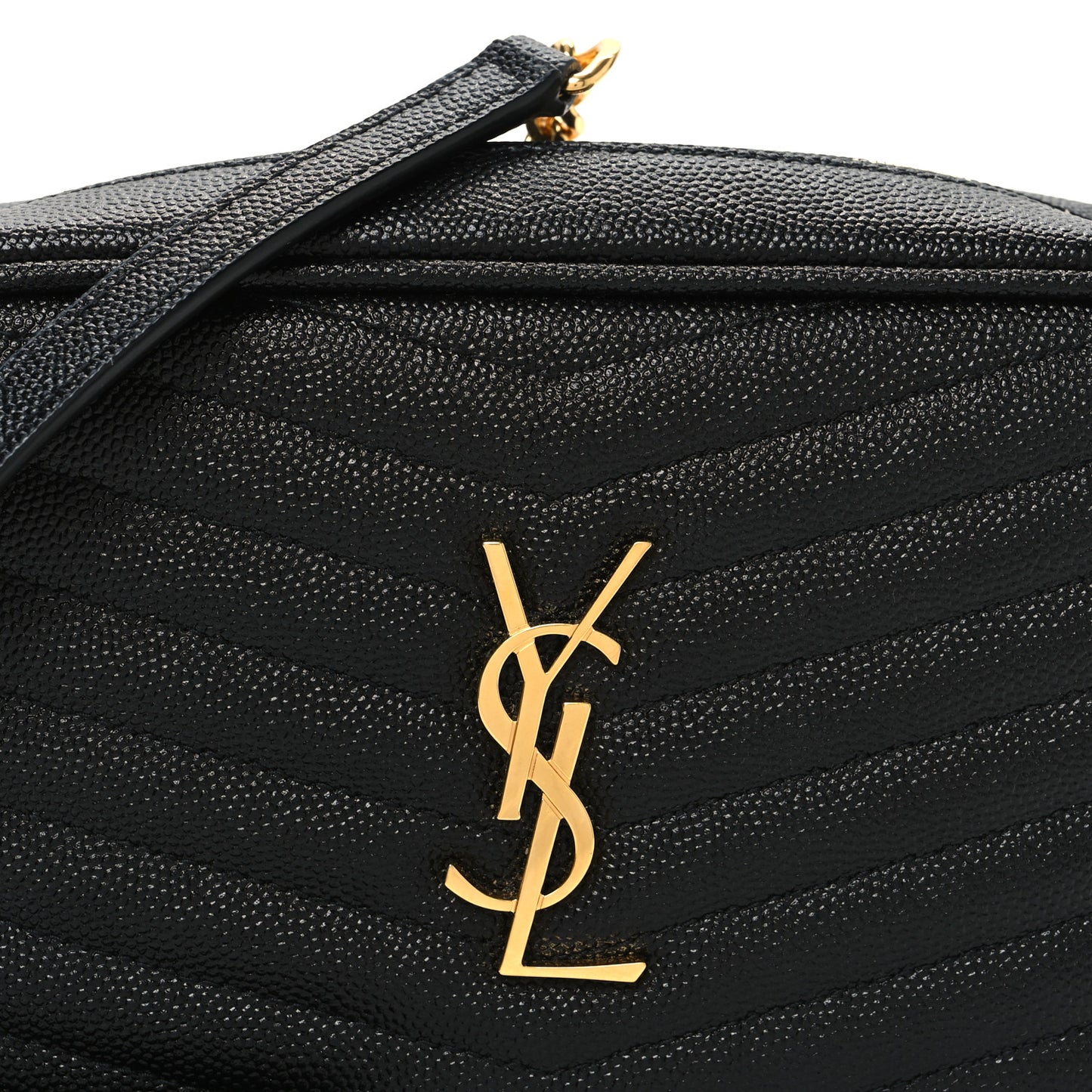 Grain De Poudre Matelasse Monogram Mini Lou Camera Bag Black