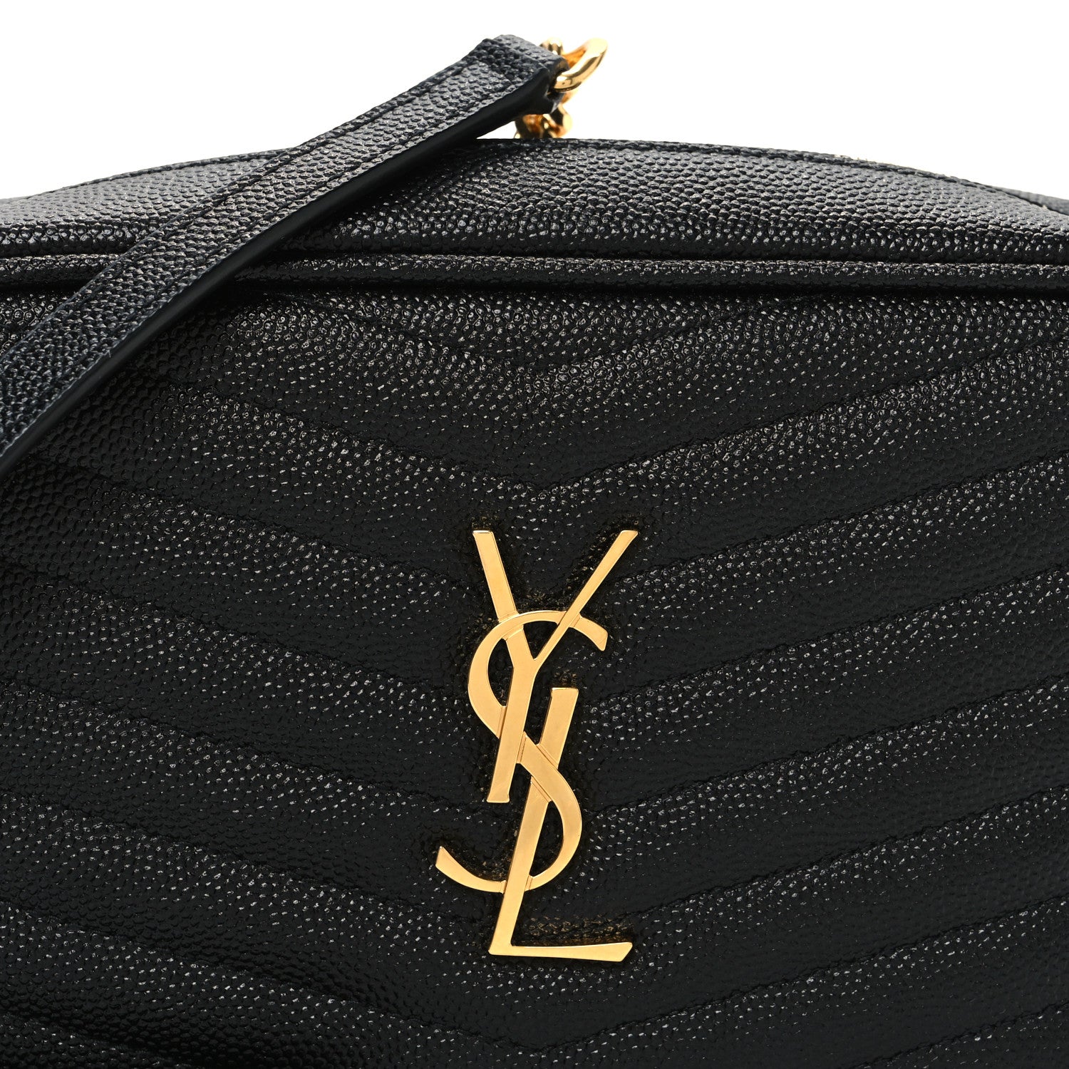 Saint Laurent Grain De Poudre Matelasse Monogram Mini Lou Camera Bag Black 8 of 10
