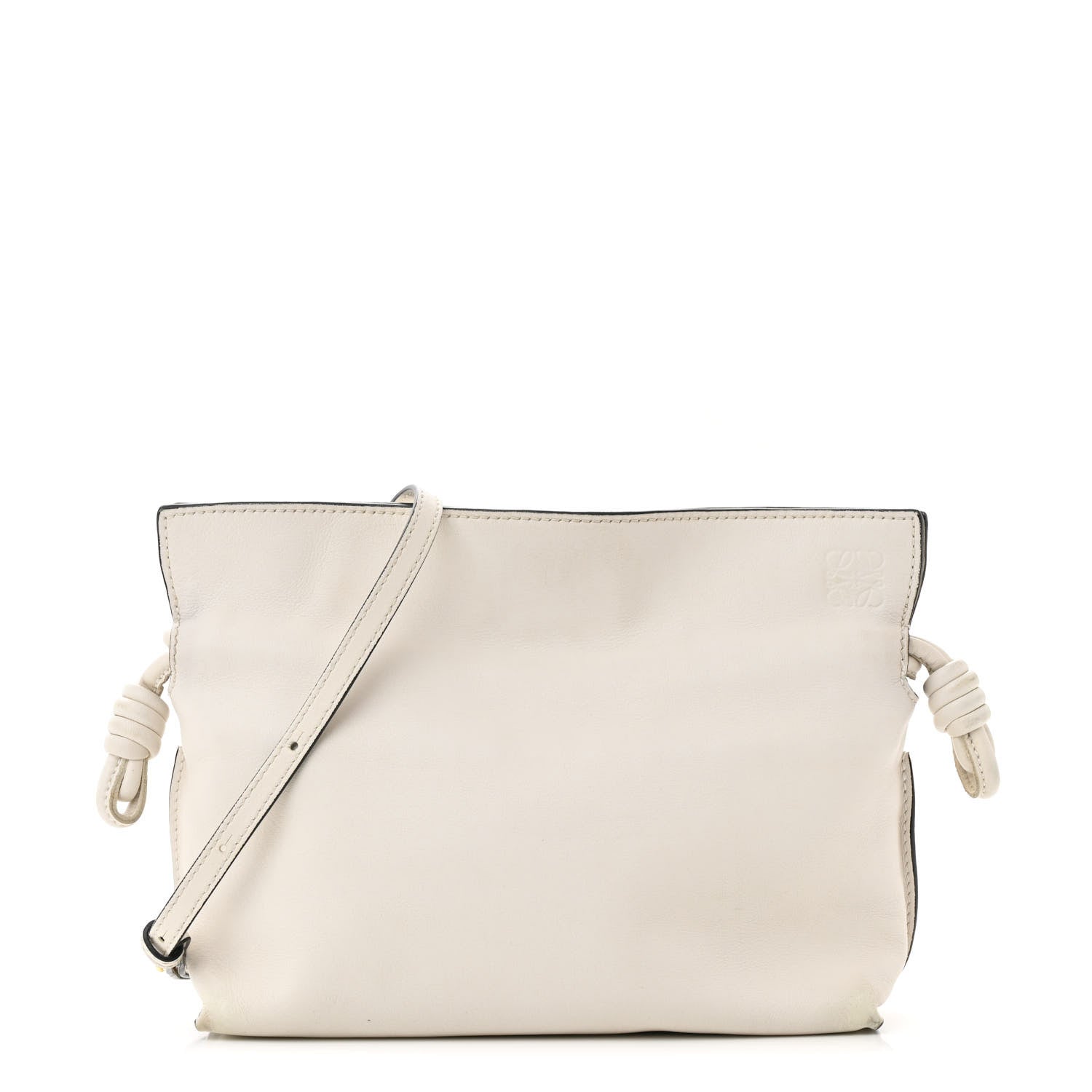 Loewe Calfskin Mini Flamenco Knot Clutch Angora 1 of 15