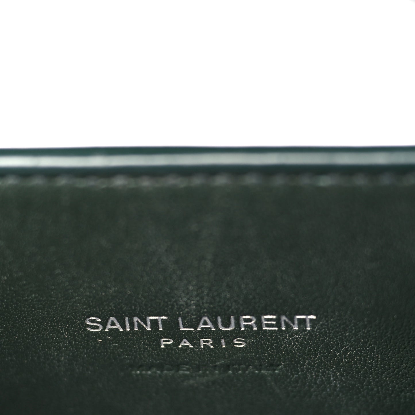 Calfskin Crocodile Embossed Nano Sac De Jour Dark Leaf