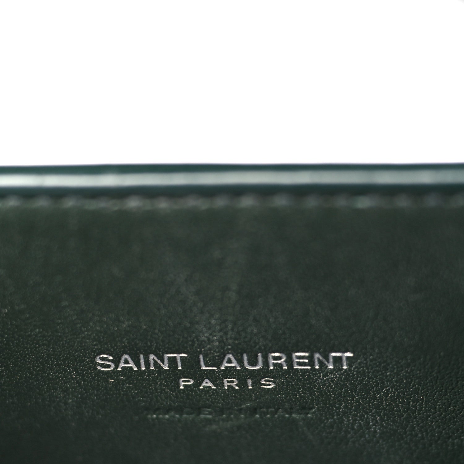 Saint Laurent Calfskin Crocodile Embossed Nano Sac De Jour Dark Leaf 6 of 10