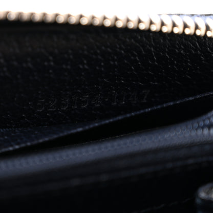 Gucci GG Supreme Monogram Textured Dollar Calfskin Web Ophidia Zip Around Wallet Beige Blue 7 of 11
