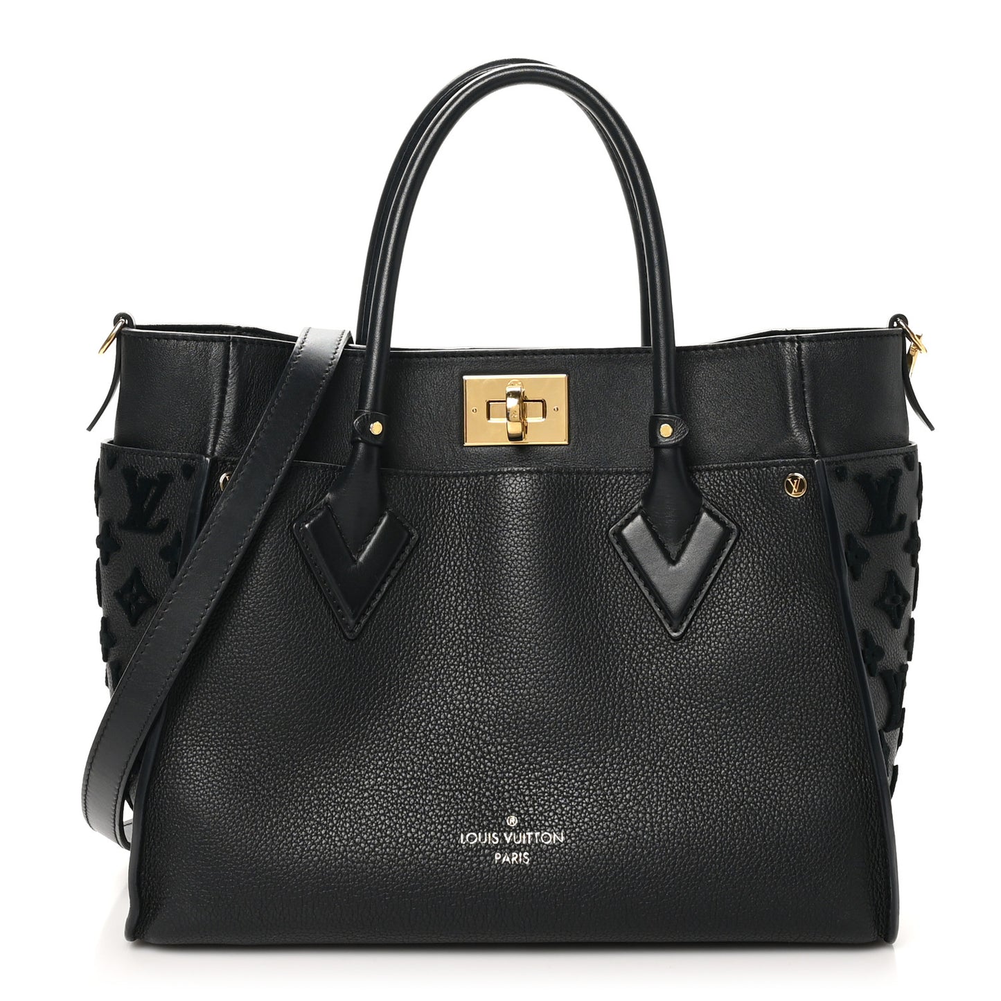 Calfskin Monogram Tufting On My Side Black