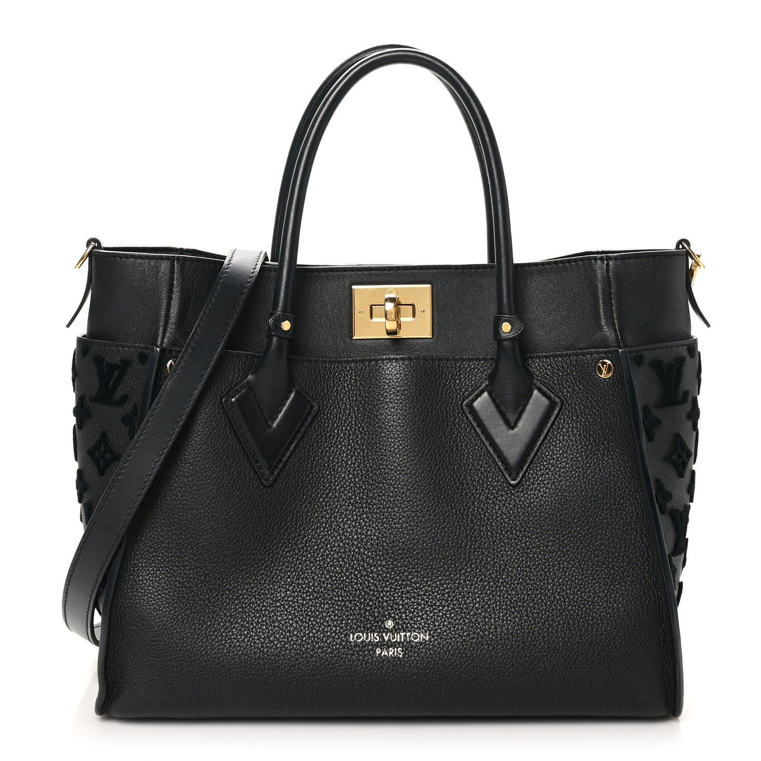 Louis Vuitton Calfskin Monogram Tufting On My Side Black 1 of 9