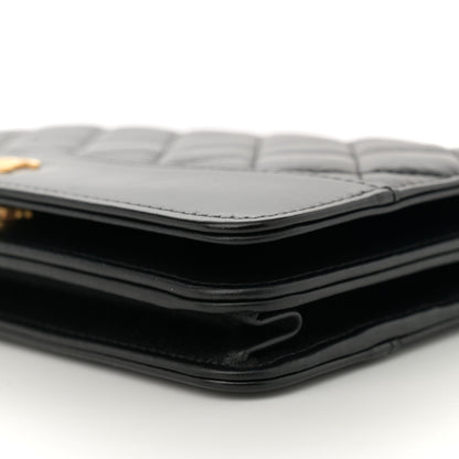 Chanel Aged Calfskin Quilted Gabrielle Wallet On Chain WOC Black 10 of 12